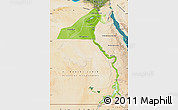 Physical Map of Upper Egypt, satellite outside