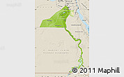 Physical Map of Upper Egypt, shaded relief outside