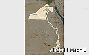 Satellite Map of Upper Egypt, darken