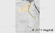 Satellite Map of Upper Egypt, desaturated