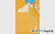 Satellite Map of Upper Egypt, political shades outside