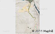 Satellite Map of Upper Egypt, semi-desaturated