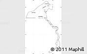 Blank Simple Map of Upper Egypt, cropped outside