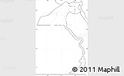 Blank Simple Map of Upper Egypt, no labels