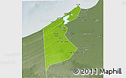 Physical 3D Map of Al Iskandariyah (Alex.), semi-desaturated