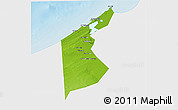 Physical 3D Map of Al Iskandariyah (Alex.), single color outside