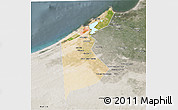 Satellite 3D Map of Al Iskandariyah (Alex.), semi-desaturated