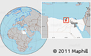 Gray Location Map of Al Iskandariyah (Alex.), highlighted country, highlighted parent region