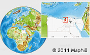 Physical Location Map of Al Iskandariyah (Alex.), highlighted country