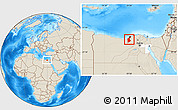 Shaded Relief Location Map of Al Iskandariyah (Alex.), highlighted parent region
