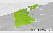 Physical Panoramic Map of Al Iskandariyah (Alex.), lighten, desaturated