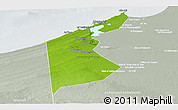 Physical Panoramic Map of Al Iskandariyah (Alex.), lighten, semi-desaturated