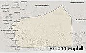 Shaded Relief 3D Map of Al Qahirah (Cairo), semi-desaturated