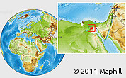 Physical Location Map of Al Qahirah (Cairo), highlighted parent region