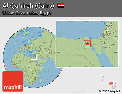 Savanna Style Location Map of Al Qahirah (Cairo)