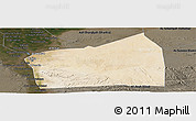 Satellite Panoramic Map of Al Qahirah (Cairo), darken