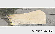 Satellite Panoramic Map of Al Qahirah (Cairo), darken, semi-desaturated