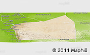 Satellite Panoramic Map of Al Qahirah (Cairo), physical outside