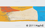 Satellite Panoramic Map of Al Qahirah (Cairo), political outside
