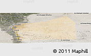 Satellite Panoramic Map of Al Qahirah (Cairo), semi-desaturated