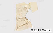 Satellite 3D Map of As Suways (Suez), cropped outside