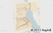 Satellite 3D Map of As Suways (Suez), lighten