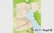Satellite 3D Map of As Suways (Suez), physical outside