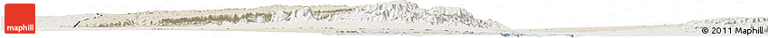 Shaded Relief Horizon Map of As Suways (Suez), lighten