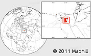 Blank Location Map of As Suways (Suez), highlighted parent region