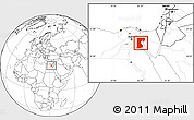 Blank Location Map of As Suways (Suez)