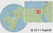 Savanna Style Location Map of As Suways (Suez), highlighted parent region, hill shading