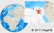 Shaded Relief Location Map of As Suways (Suez), highlighted country, highlighted parent region