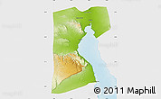 Physical Map of As Suways (Suez), single color outside