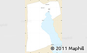 Classic Style Simple Map of As Suways (Suez), single color outside
