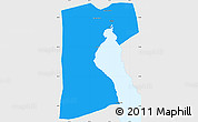 Political Simple Map of As Suways (Suez), single color outside