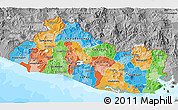 Political 3D Map of El Salvador, desaturated, land only
