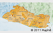 Political Shades 3D Map of El Salvador, lighten