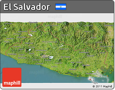 Satellite 3D Map of El Salvador