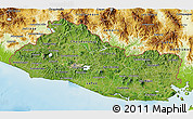 Satellite 3D Map of El Salvador, physical outside