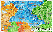 Political Shades 3D Map of Chalatenango