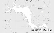 Silver Style Simple Map of Embalse Cerron Grande