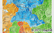 Political Shades Map of Chalatenango