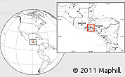 Blank Location Map of Nueva Trinidad, highlighted country