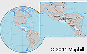 Gray Location Map of Nueva Trinidad, highlighted country