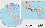 Gray Location Map of Nueva Trinidad, highlighted parent region