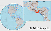 Gray Location Map of Nueva Trinidad