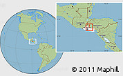 Savanna Style Location Map of Nueva Trinidad, highlighted country