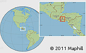Savanna Style Location Map of Nueva Trinidad