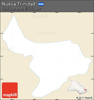 Classic Style Simple Map of Nueva Trinidad, single color outside
