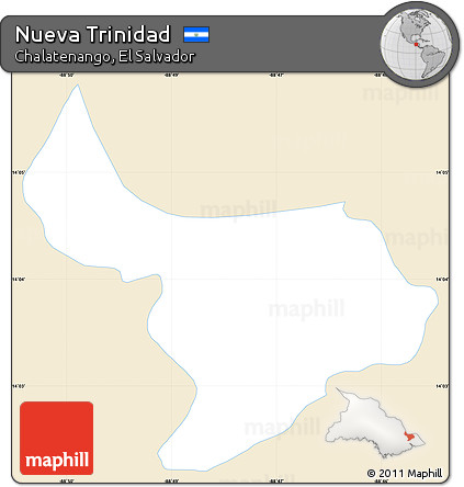 Classic Style Simple Map of Nueva Trinidad, single color outside